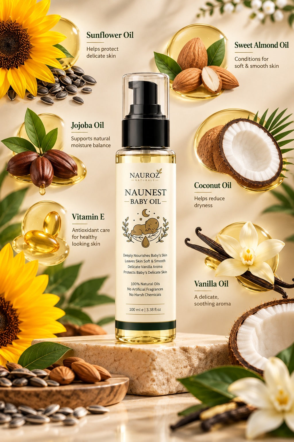 NauNest Baby Oil